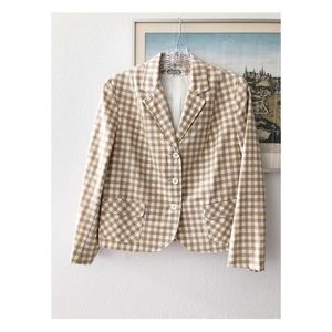 Vintage Retro THE VILLAGER Gingham Blazer
